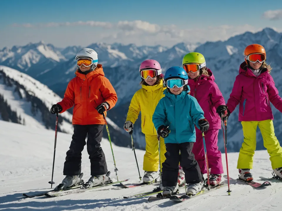 default-a-group-of-child-skiing-with-many-colors-1